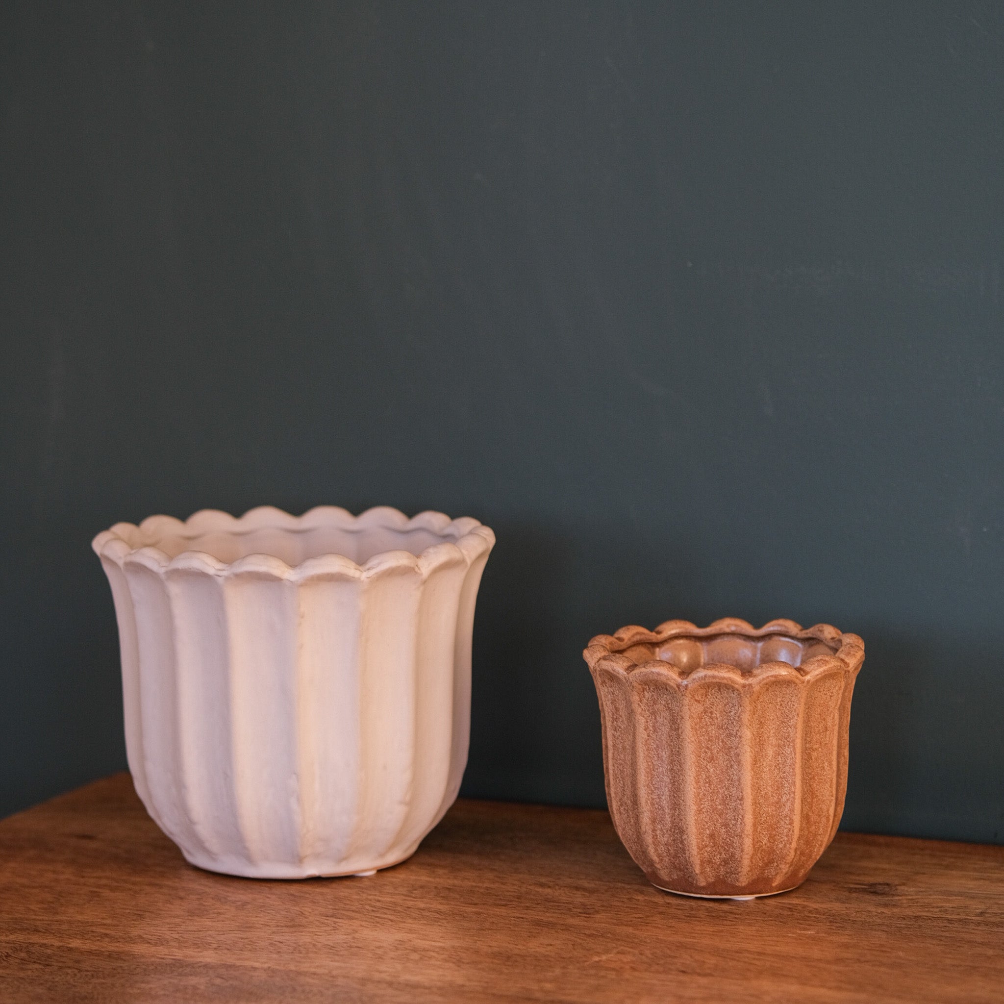 Bloomingville Planters White Chaca Flowerpot