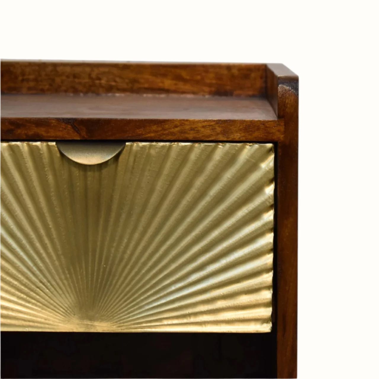 Bokel Bedside Tables Sunrise Open Bedside Table, Small - Gold/Chestnut