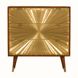 Bokel Chest of Drawers Sunrise Chest of 3 Drawers - Gold/Chestnut