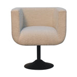 Bokel Home Accent Chairs Cream Boucle Swivel Chair
