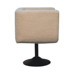 Bokel Home Accent Chairs Cream Boucle Swivel Chair