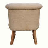 Bokel Home Accent Chairs Mineo Bouclé Accent Chair - Cream/Natural