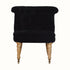 Bokel Home Accent Chairs Mineo Velvet Accent Chair - Black/Natural