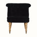 Bokel Home Accent Chairs Mineo Velvet Accent Chair - Black/Natural
