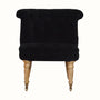 Bokel Home Accent Chairs Mineo Velvet Accent Chair - Black/Natural