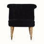 Bokel Home Accent Chairs Mineo Velvet Accent Chair - Black/Natural