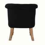 Bokel Home Accent Chairs Mineo Velvet Accent Chair - Black/Natural