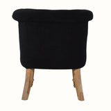 Bokel Home Accent Chairs Mineo Velvet Accent Chair - Black/Natural