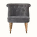Bokel Home Accent Chairs Mineo Velvet Accent Chair - Grey/Natural