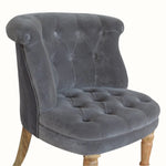 Bokel Home Accent Chairs Mineo Velvet Accent Chair - Grey/Natural