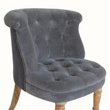 Bokel Home Accent Chairs Mineo Velvet Accent Chair - Grey/Natural