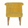Bokel Home Accent Chairs Mineo Velvet Accent Chair - Mustard/Natural