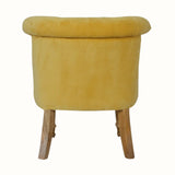 Bokel Home Accent Chairs Mineo Velvet Accent Chair - Mustard/Natural