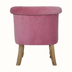 Bokel Home Accent Chairs Mineo Velvet Accent Chair - Pink/Natural