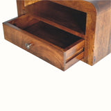 Bokel Home Arellano Wall-Mounted Bedside Table - Chestnut