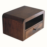 Bokel Home Arellano Wall-Mounted Bedside Table - Chestnut
