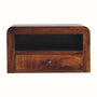 Bokel Home Arellano Wall-Mounted Bedside Table - Chestnut