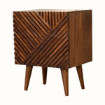 Bokel Home Bedside Tables Babej 2 Drawer Bedside Table, Medium - Chestnut