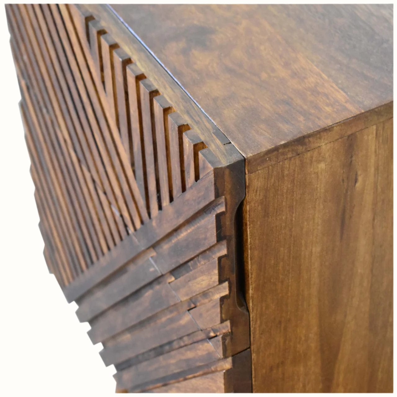 Bokel Home Bedside Tables Babej 2 Drawer Bedside Table, Medium - Chestnut