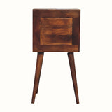 Bokel Home Bedside Tables Babej 2 Drawer Bedside Table, Small - Chestnut