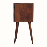 Bokel Home Bedside Tables Babej 2 Drawer Bedside Table, Small - Chestnut