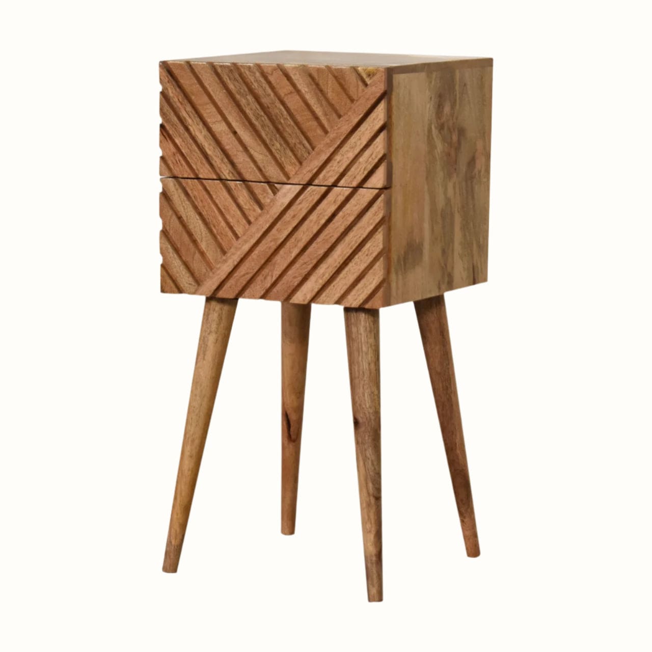 Bokel Home Bedside Tables Babej 2 Drawer Bedside Table, Small - Natural