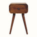 Bokel Home Bedside Tables Babu Bedside Table, Small - Chestnut