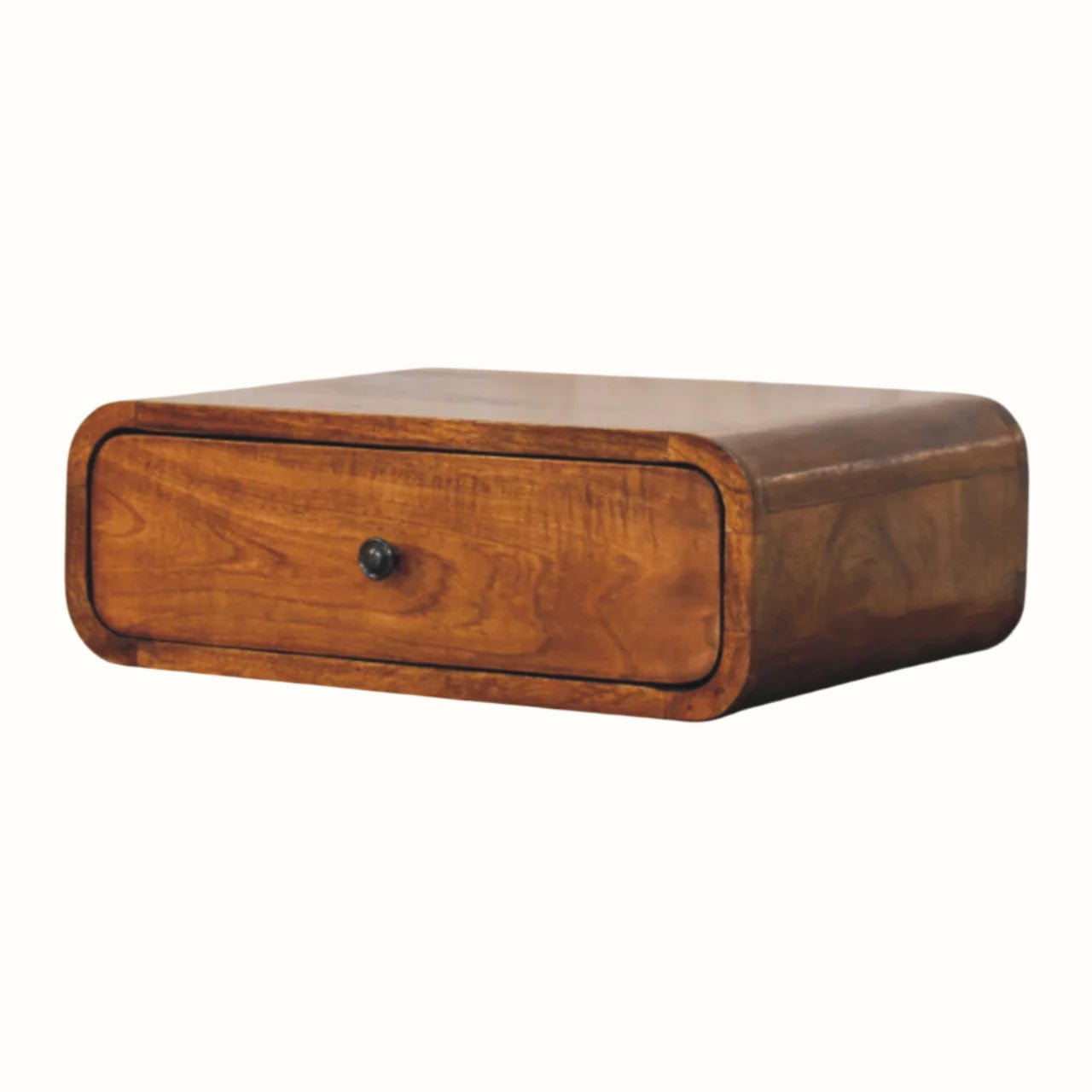 Bokel Home Bedside Tables Babu Wall Mounted Bedside Table, Medium - Honey Caramel