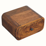 Bokel Home Bedside Tables Babu Wall Mounted Bedside Table, Small - Chestnut