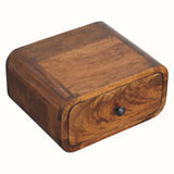 Bokel Home Bedside Tables Babu Wall Mounted Bedside Table, Small - Chestnut
