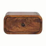 Bokel Home Bedside Tables Babu Wall Mounted Bedside Table, Small - Chestnut
