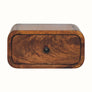 Bokel Home Bedside Tables Babu Wall Mounted Bedside Table, Small - Chestnut