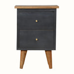 Bokel Home Bedside Tables Cline Bedside Table - Black/Natural