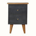 Bokel Home Bedside Tables Cline Bedside Table - Black/Natural