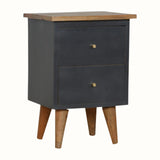 Bokel Home Bedside Tables Cline Bedside Table - Black/Natural