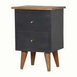 Bokel Home Bedside Tables Cline Bedside Table - Black/Natural