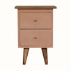 Bokel Home Bedside Tables Cline Bedside Table - Blush Pink/Natural