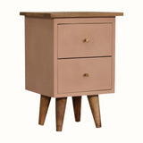 Bokel Home Bedside Tables Cline Bedside Table - Blush Pink/Natural