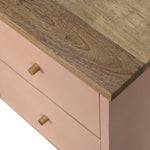 Bokel Home Bedside Tables Cline Bedside Table - Blush Pink/Natural