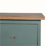 Bokel Home Bedside Tables Cline Bedside Table - Green/Natural