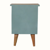 Bokel Home Bedside Tables Cline Bedside Table - Green/Natural