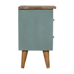 Bokel Home Bedside Tables Cline Bedside Table - Green/Natural