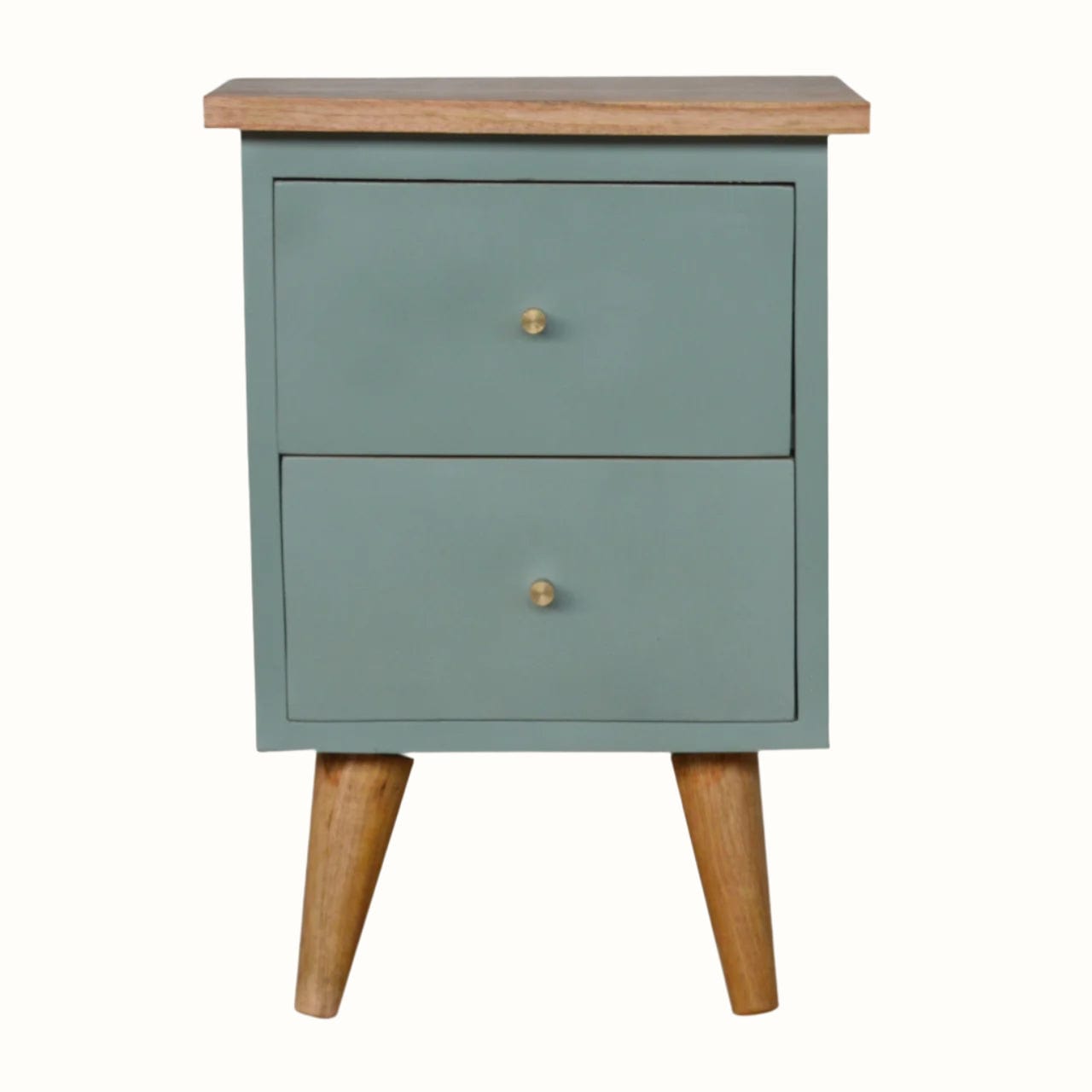 Bokel Home Bedside Tables Cline Bedside Table - Green/Natural