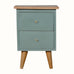 Bokel Home Bedside Tables Cline Bedside Table - Green/Natural