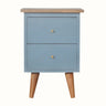 Bokel Home Bedside Tables Cline Bedside Table - Light Blue/Natural