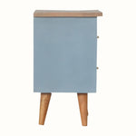 Bokel Home Bedside Tables Cline Bedside Table - Light Blue/Natural