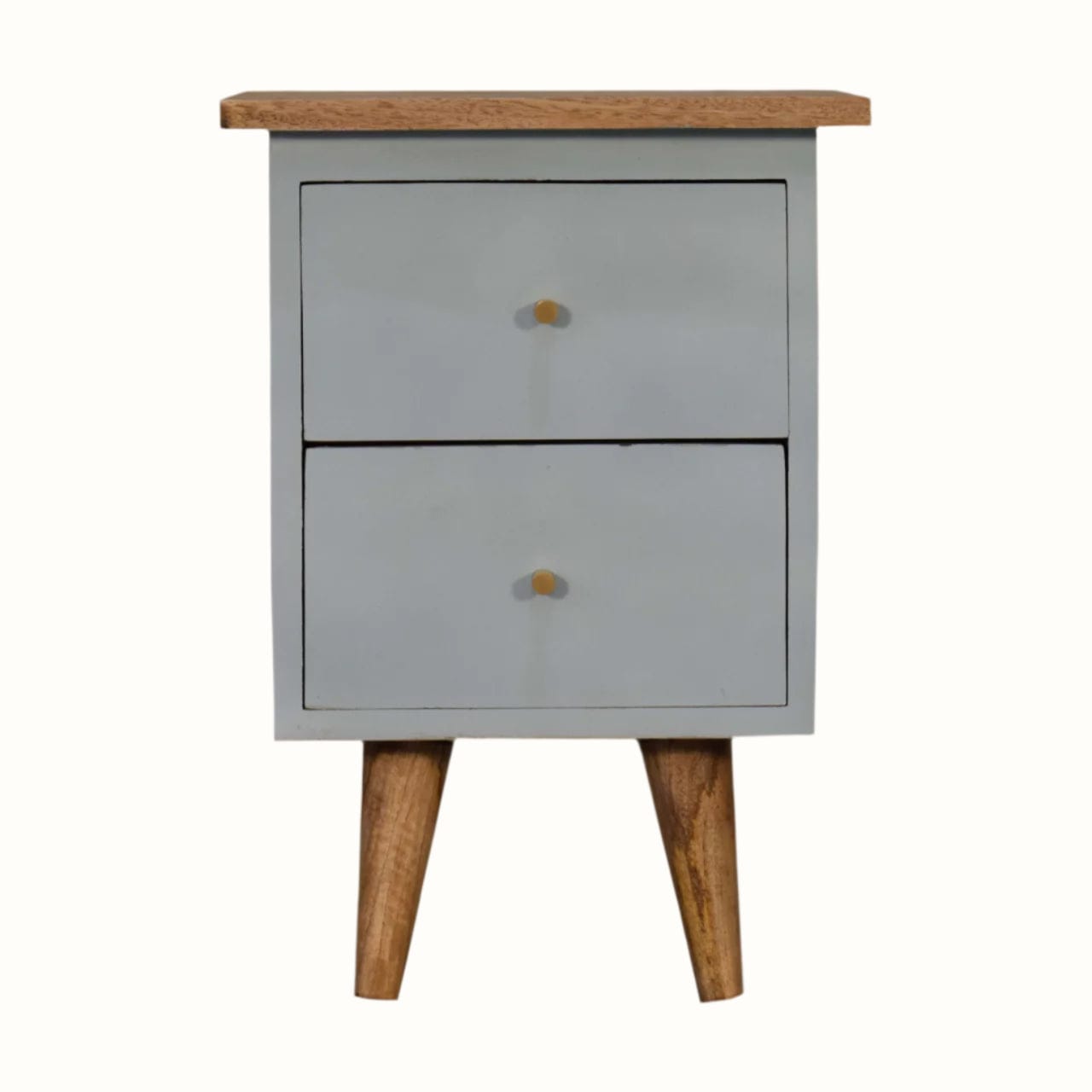Bokel Home Bedside Tables Cline Bedside Table - Sky Blue/Natural