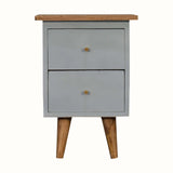 Bokel Home Bedside Tables Cline Bedside Table - Sky Blue/Natural