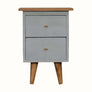 Bokel Home Bedside Tables Cline Bedside Table - Sky Blue/Natural