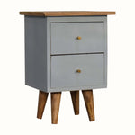 Bokel Home Bedside Tables Cline Bedside Table - Sky Blue/Natural